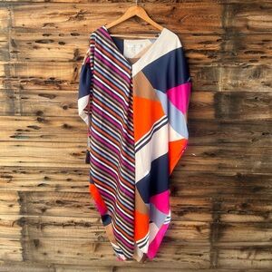TRINA TURK | Colorful Striped Women's Kaftan Dress L